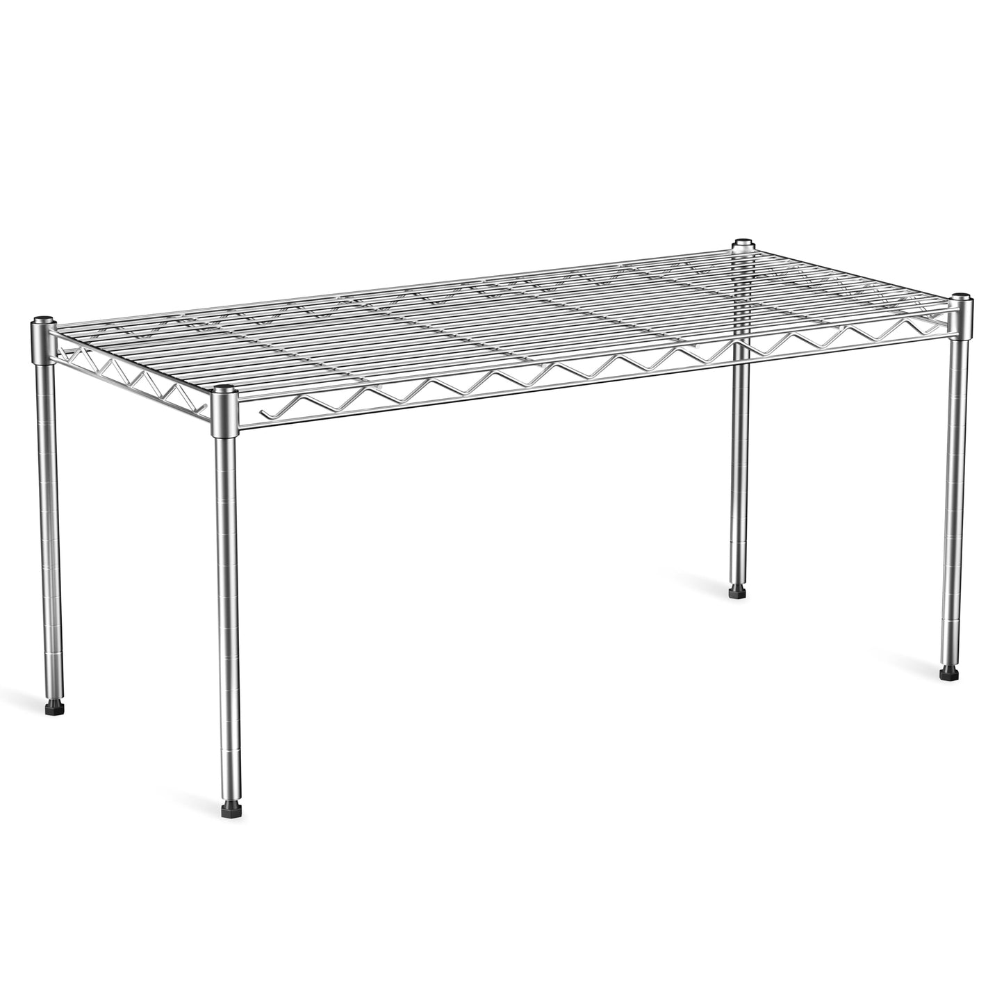 VANZBON 1-Tier Wire Shelf Rack,30" Wx14 Dx17 H,Single Metal Shelves Rack,Height Adjustable Metal Wire Shelving Unit and Storage for Kitchen,Cabinet,Countertop,Under-Sink,Closet,Pantry,Studio