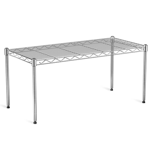 VANZBON 1-Tier Wire Shelf Rack,30" Wx14 Dx17 H,Single Metal Shelves Rack,Height Adjustable Metal Wire Shelving Unit and Storage for Kitchen,Cabinet,Countertop,Under-Sink,Closet,Pantry,Studio