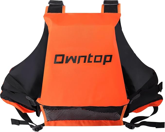 Owntop Adult Swim Vest - Adjustable Safety Strap & Premium Buoyancy for Paddle Sports, Kayaking, Canoeing, Boating