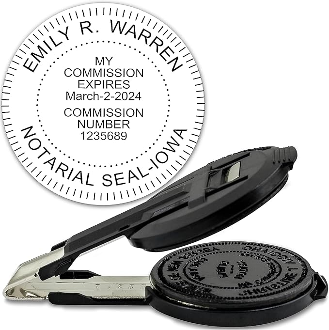 MaxMark Insert Only for Notary Seal Round Embosser for Iowa State