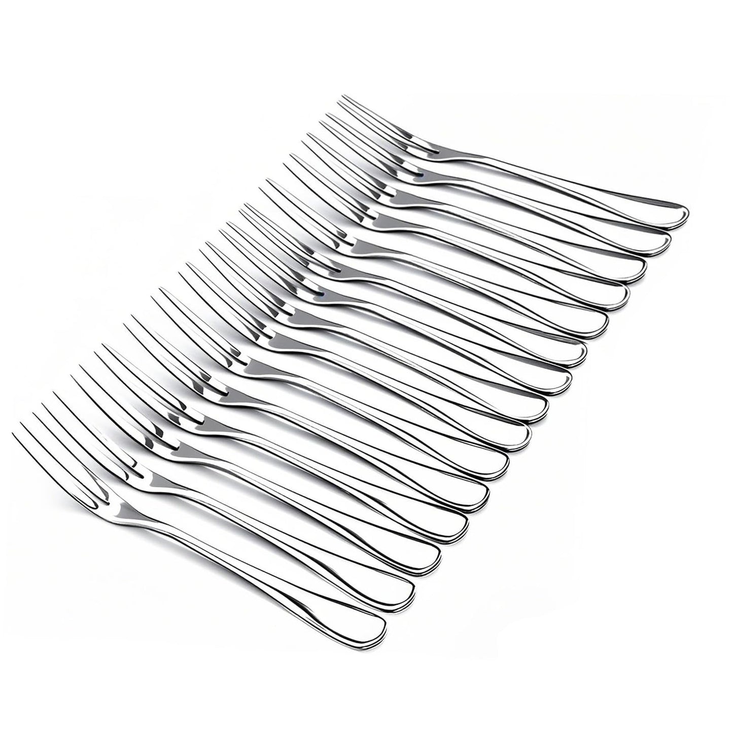 Crab Stainless Steel Forks,Escargot Fork 2 Prong Tasting Appetizer Forks Portable Cocktail Salad Fruit Forks for Party Travel, 5 Inches (15Pcs)