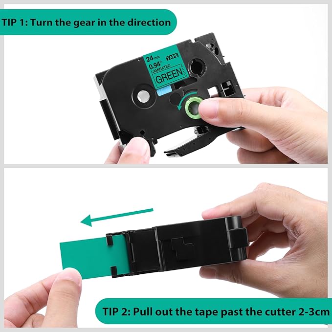 Label KINGDOM 24mm Green Label Tape Replacement for Brother TZe-751 TZe751 1 Inch Black on Green TZe Tape 24mm 0.94 Laminated Green Compatible with Brother P Touch PTD600 PTD610AD PT2730, 3-Pack