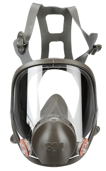 3M Full Facepiece Reusable Respirator 6700, NIOSH, Large Lens, ANSI High Impace Eye Protection, Silicone Face Seal, Four-Point Harness, Comfortable Fit, Painting, Dust, Chemicals, Small