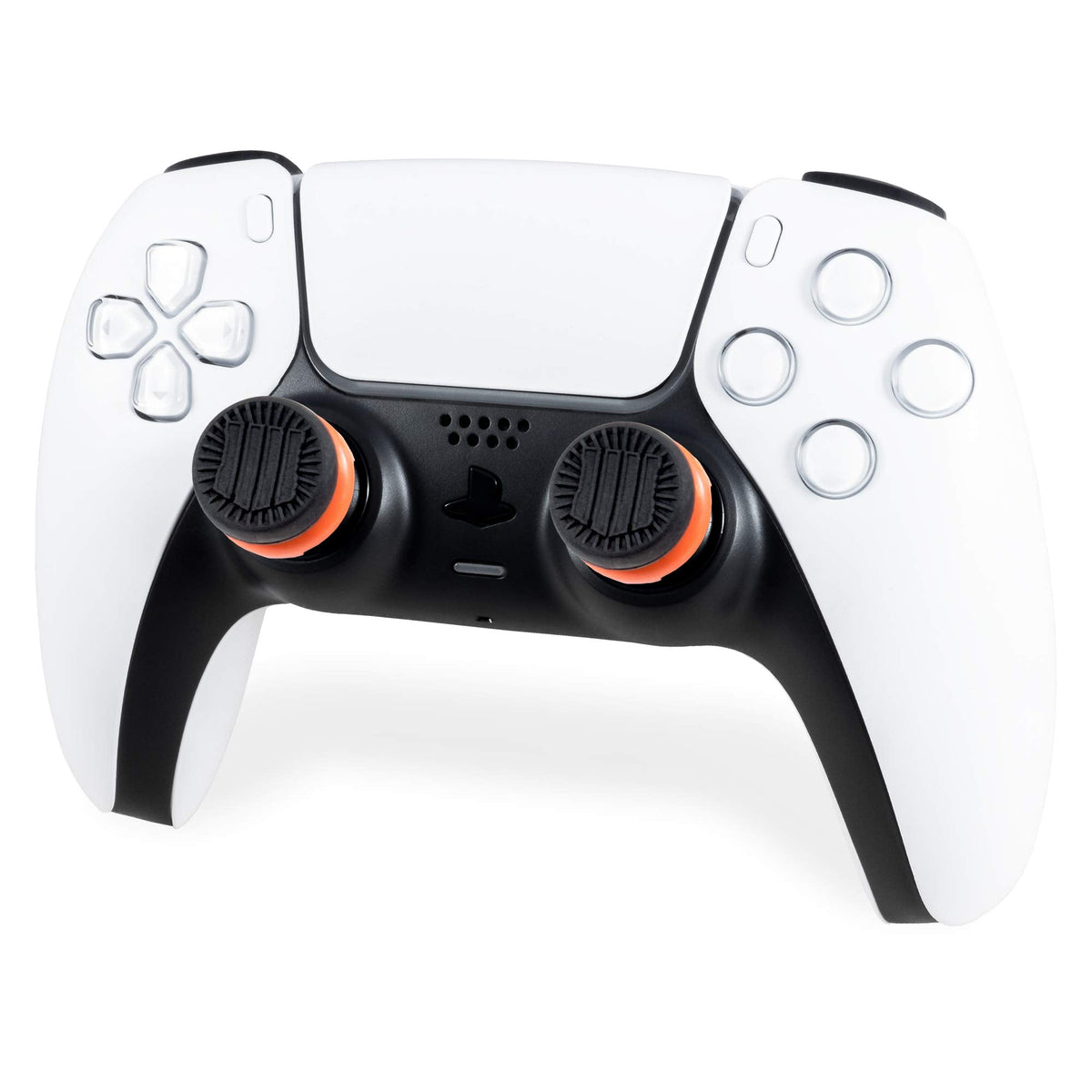 KontrolFreek Call of Duty: Black Ops 4 for PlayStation 4 (PS4) and PlayStation 5 (PS5) | Performance Thumbsticks | 2 High-Rise | Black/Orange
