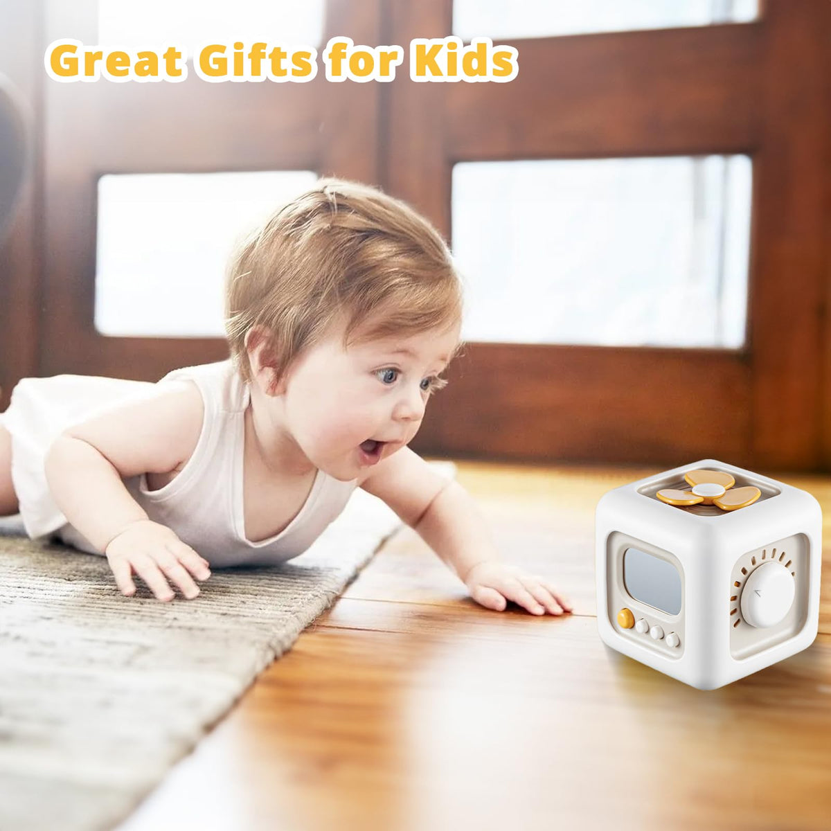 SOCBTNSO Busy Cube Toys for 1 Year Old Boy, Montessori Toys for 1+ Year Old, Travel Sensory Toys for Toddlers 1-3, Learning Fine Motor Skills| 1st Birthday Gifts Boy 12 Months +