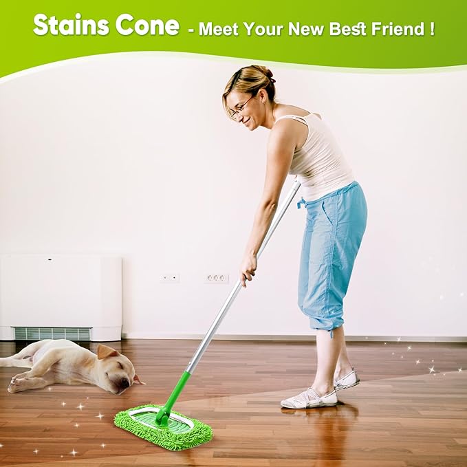 6-Pack Reusable Microfiber Mop Pads Compatible with Swiffer Sweeper, Dry & Wet Sweeping Cloths - Washable Wet Pads Refill for Multi-Surface/Hardwood Floor Cleaning