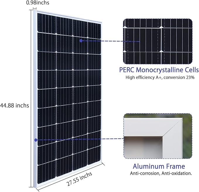 1200 Watt 24Volt Solar Panel Kit 8X150W Monocrystalline Module 50A Charge Controller for RV, Boats, Trailer, Camper,Off-Grid System((1200W Solar kit)