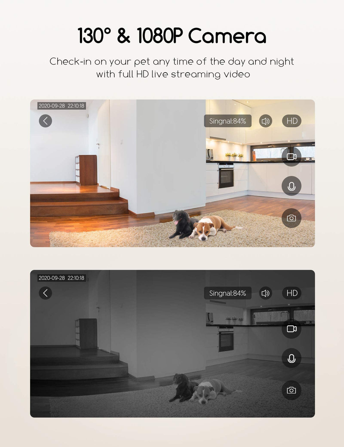 faroro Dog Camera with Treat Dispenser, 2.4G and 5G WiFi Pet Camera with Two Way Audio and 1080P Full HD Night Vision for Treat Tossing and Monitoring Your Pet Remotely