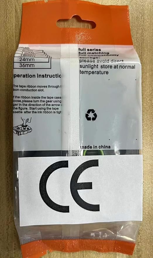 Label Tape Compatible with Brother Tze-231, 12mm 0.47" Black on White Laminated Tape for P-Touch Label Maker PT-D210 D220 H110 D410 P710BT H111 1070, 10 Pack