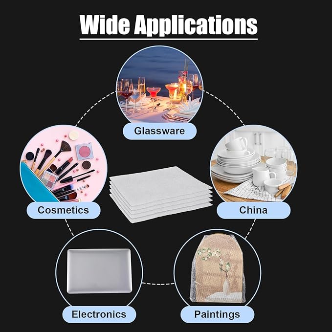 10 Pack 24 * 28 Inch Extra Large Bubble Pouches Clear Bubble Pouch Wrap Bags for Packing Shockproof Cushioning Wrap Bag for Shipping Moving Fragile Dishes China Plates Painting Fragile Items