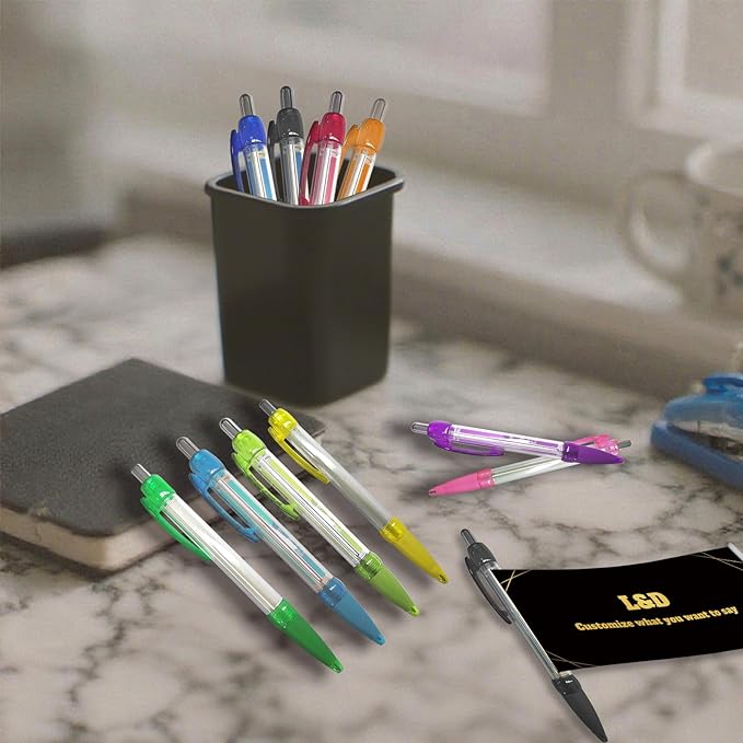 Personalized Pens Bulk, Custom Pollout Paper Pen with Printed, Customizable Retractable Roll Up Banner Pens for Business with Name Logo, Exhibitions, Events, Presentations, Advertising 100 Pcs