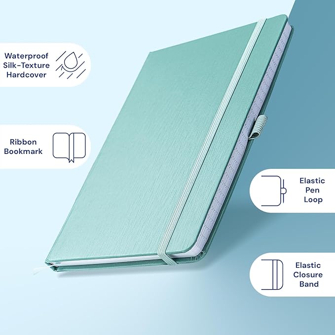A5 Lined Journal Notebook, 7mm College Ruled Notepad, Journaling for Writing, Work, School, Travel and Note Taking, Hardcover 160 Pages (80 Sheets) 5.79 x 8.3 inches 6 Pack Multicolored