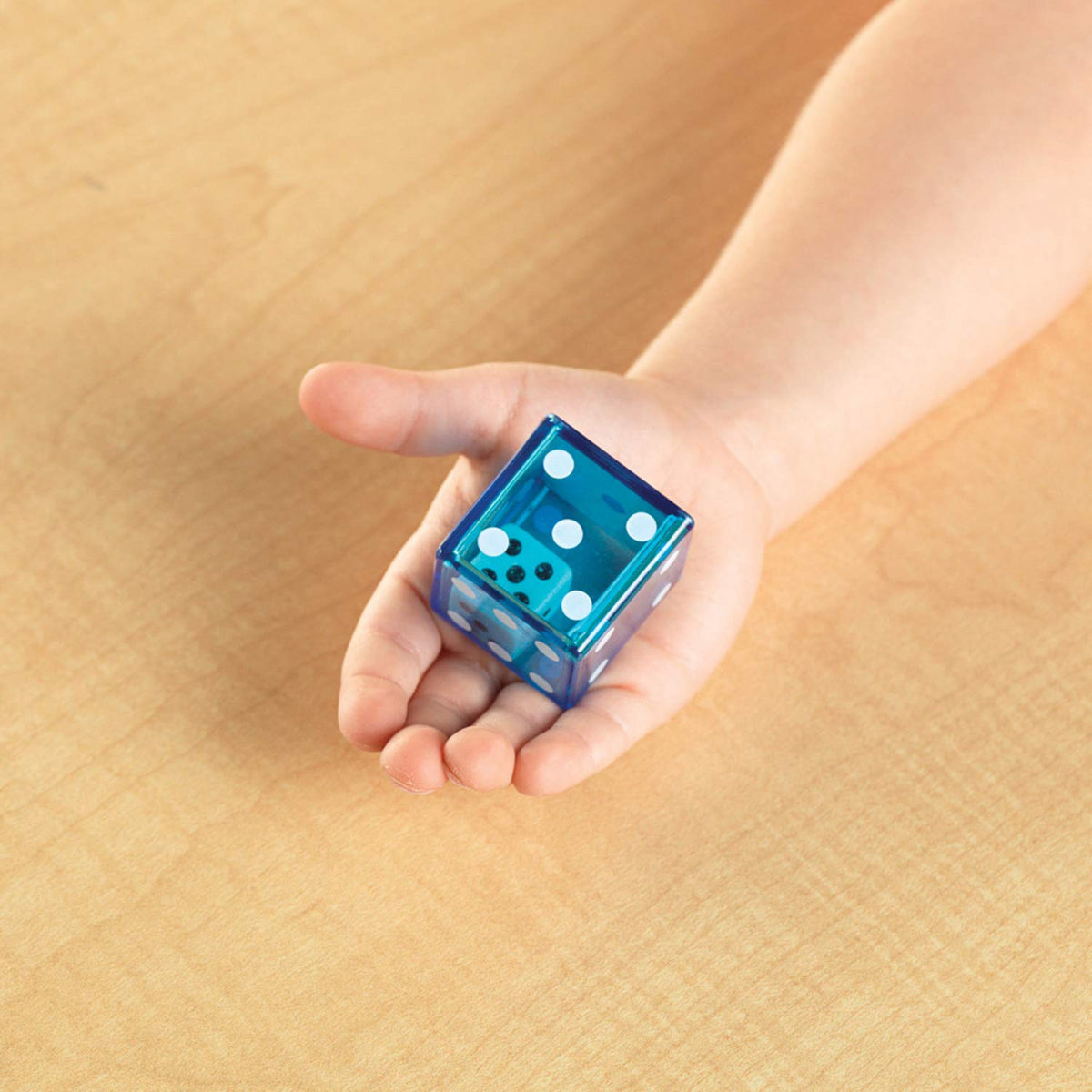 Learning Resources Jumbo Dice in Dice, Set of 12, Multi-color, 1-1/4 L x 1-1/4 W in