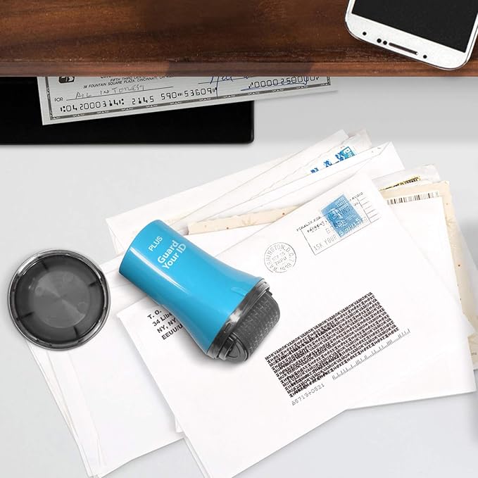 Guard Your ID Wide Advanced Roller 2.0 Identity Theft Prevention Security Stamp Turquoise