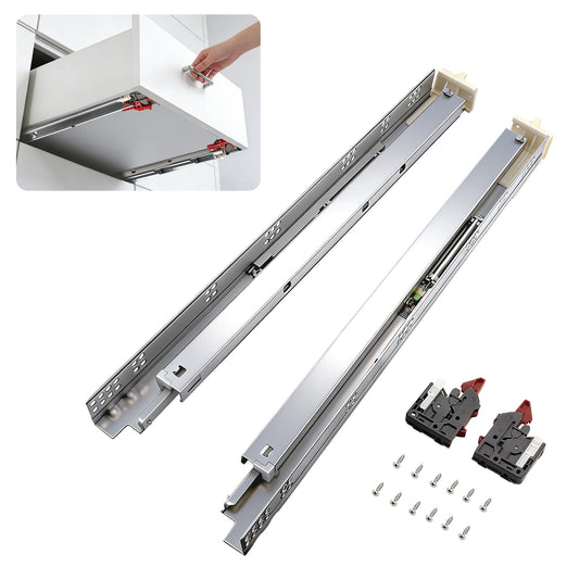 21 Inch Undermount Drawer Slides Full Extension Soft Close, 85 lb Heavy Duty, No Wobble Easy Mount Rails with All Hardware, Hidden Bottom Mount Concealed Runners for Face Frame Frameless, 1 Pair