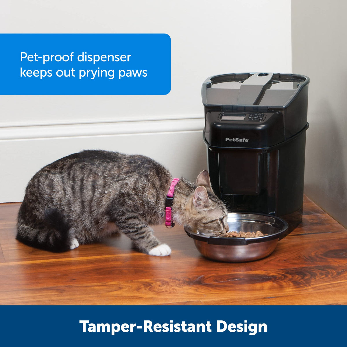 PetSafe Automatic Cat Feeder - Healthy Pet Simply Feed - Automatic Pet Feeder for Cats & Dogs - Timed Pet Feeder with Programmable Portion Control - Holds 24 Cups of Dry or Semi-Moist Dog or Cat Food