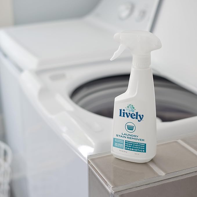 Lively Laundry Stain Remover (2 Pack), Fragrance-Free, Biodegradable Formula