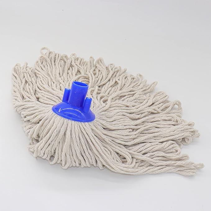 Cotton String Screw on Type Mop Replacement Head Refill Compatible with All Standard US Threading Pole - 3 PCS