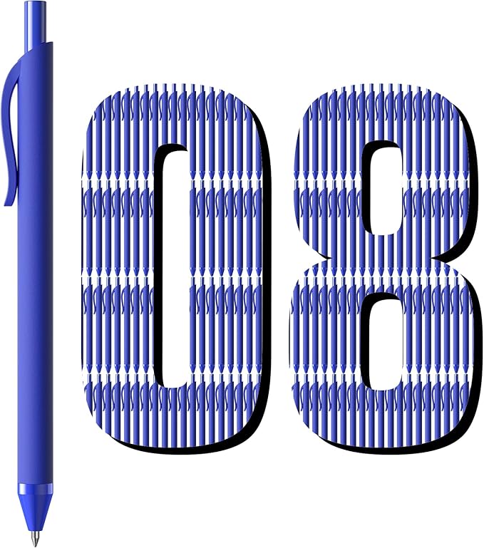 108 Pack Blue Pens - Bulk Pens 1.0mm Medium Point Ballpoint Pens Smooth Writing No Bleed Retractable Blue Ink Pen