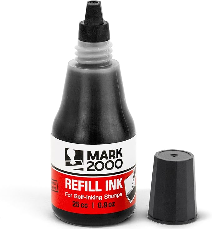 Self-Inking Refill Ink - Black - 25cc (0.9oz)