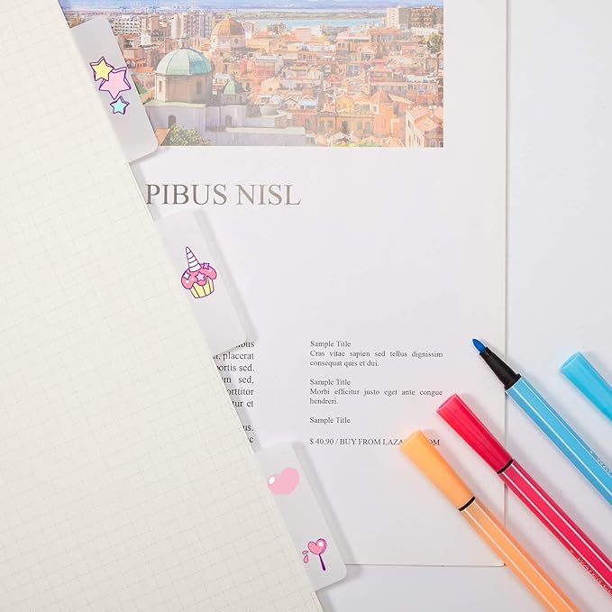 Sticky Index Tabs Page Marker Pop-up Page Flags Notes Tabs, 1.6 x 2 Inch, White (400 Pieces)