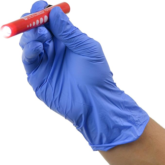 Dealmed Brand Nitrile Medical Grade Exam Gloves, Disposable, Latex-Free