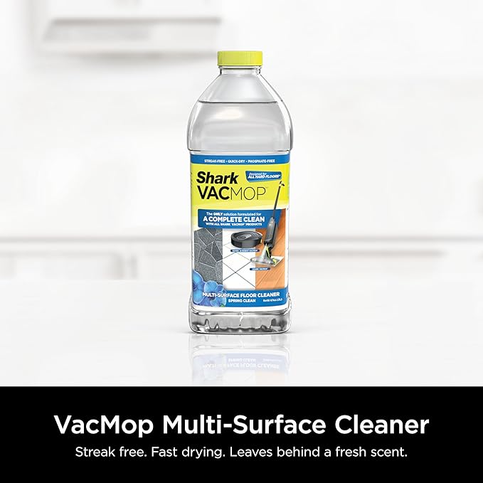 Shark VACMOP Cordless Hard Floor Cleaner, Vacuum and Spray Mop, Powerful Suction, Lightweight, LED Headlights, Includes 4 Disposable Pads, 12oz Multi-surface Cleaning Solution, Lime Green, VM252GN
