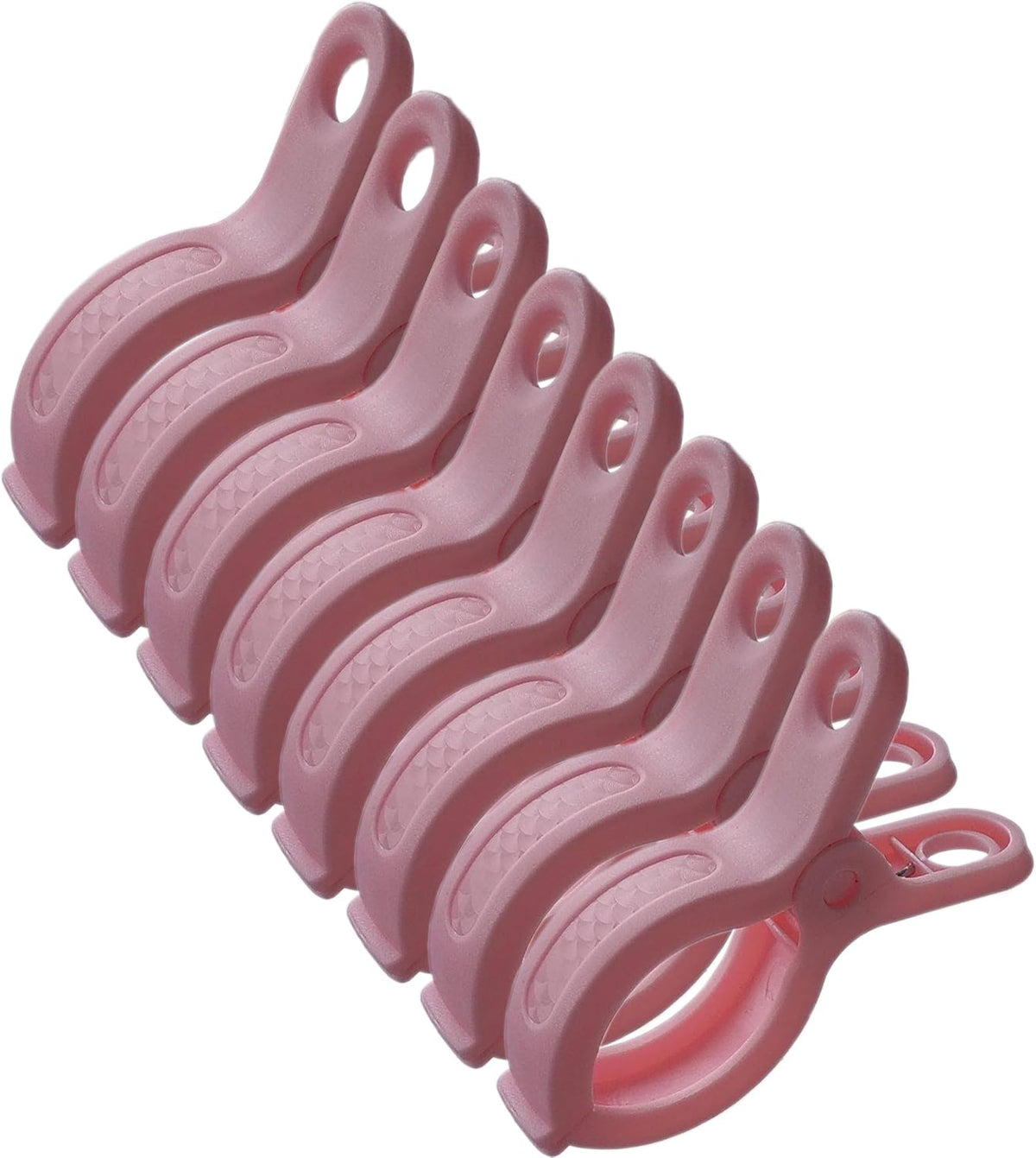 Plastic Clothes Pins Spring Clips Heavy Duty Laundry Clothespins Beach Towel Clips Clothes Pins Air-Drying Clothing Pin ï¼Set of 8 (Pink)