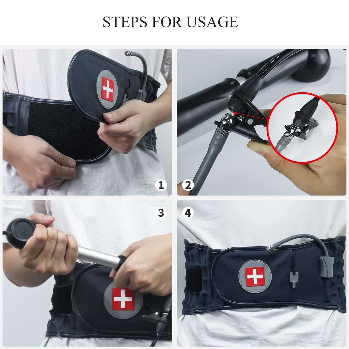 Kabandn Decompression Back Belt, for Lower Back Pain Relief Lumbar Decompression Belt, Men and Women Lumbar Traction Device (29-49 inch Waists)