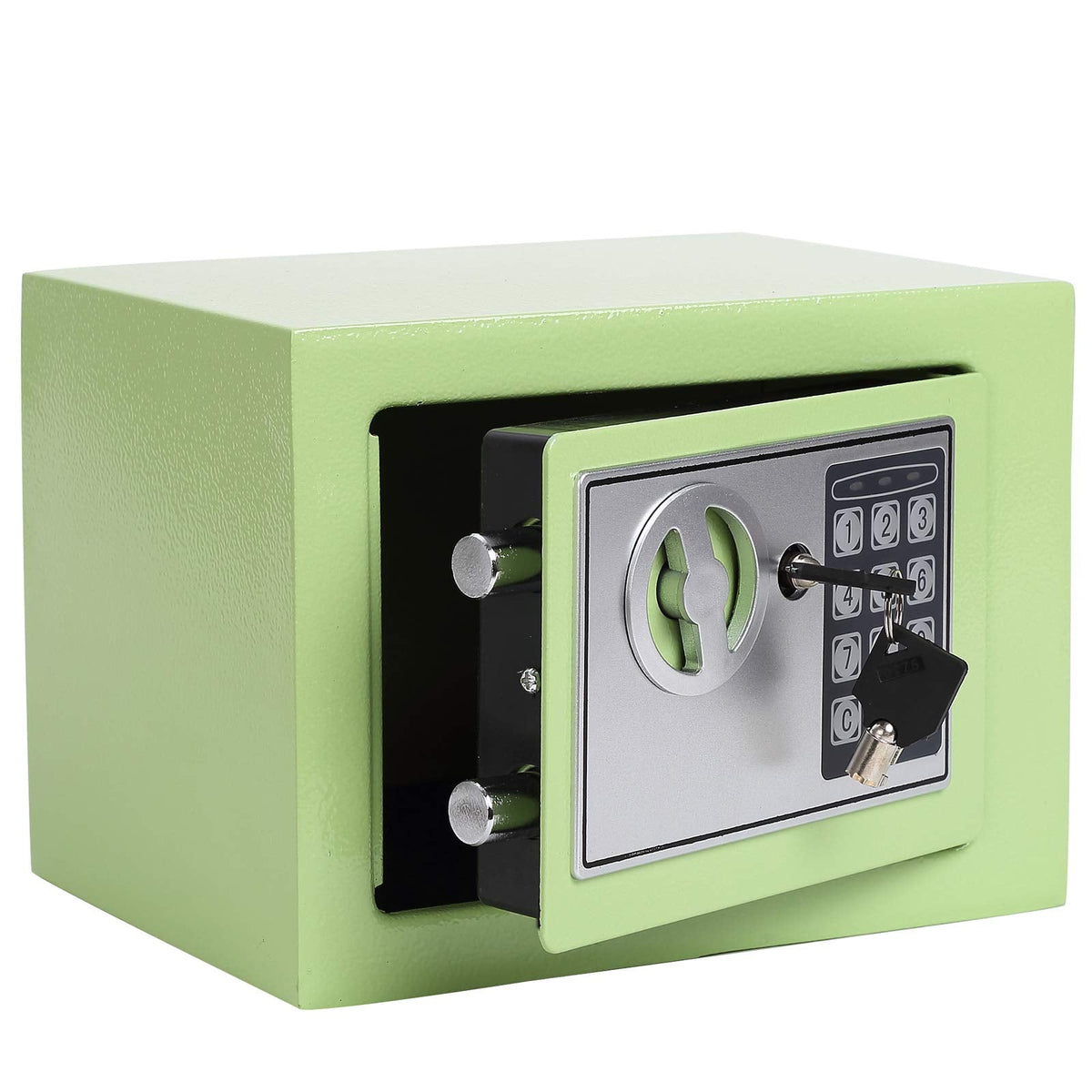 Yuanshikj Electronic Deluxe Digital Security Safe Box Key Keypad Lock Home Office Hotel Business Jewelry Gun Cash Use Storage money (LIGHT GREEN)