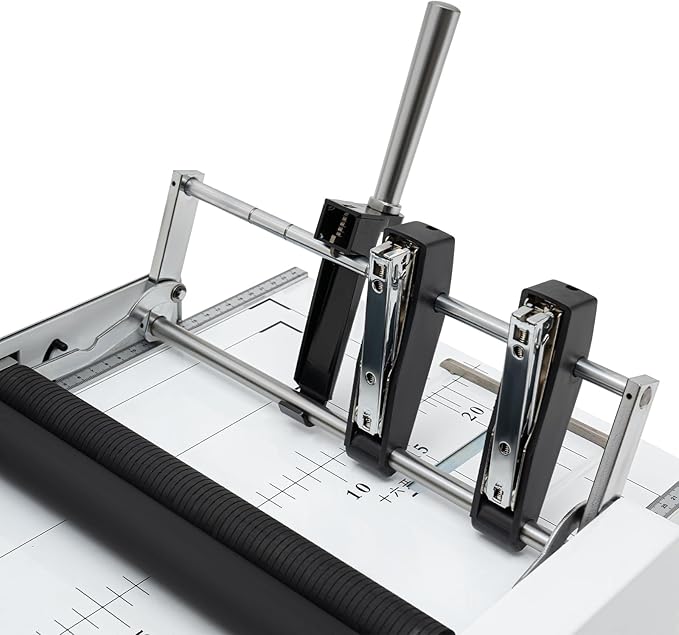 Booklet Maker A3 Paper Folding Binding Machine, MAX 11.7"×16.5" Paper Folder Stapler Machine, 2 in 1 Multifunctional Automatic Book Maker Stapling Machine for Schools Print Stores Offices Factory