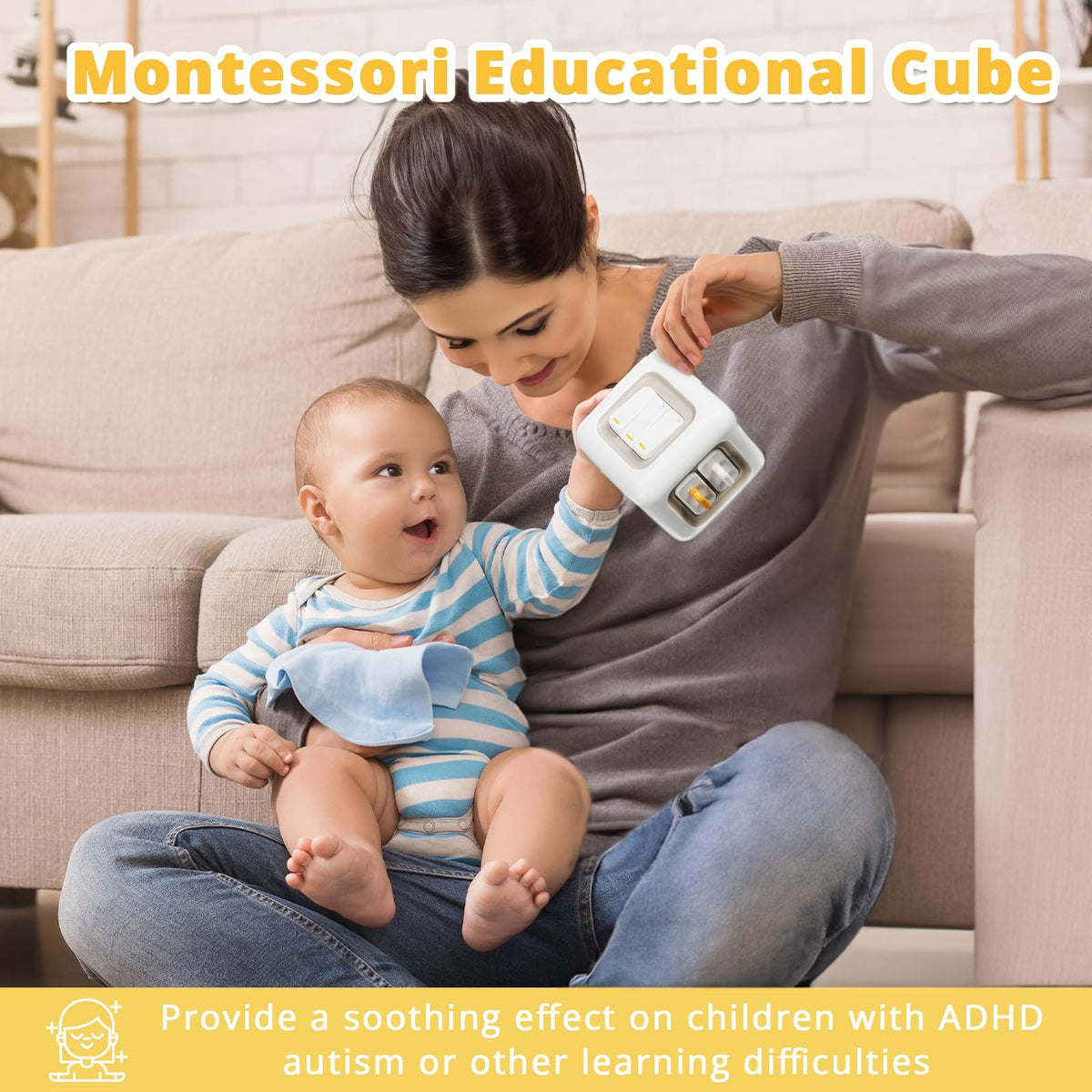 SOCBTNSO Busy Cube Toys for 1 Year Old Boy, Montessori Toys for 1+ Year Old, Travel Sensory Toys for Toddlers 1-3, Learning Fine Motor Skills| 1st Birthday Gifts Boy 12 Months +