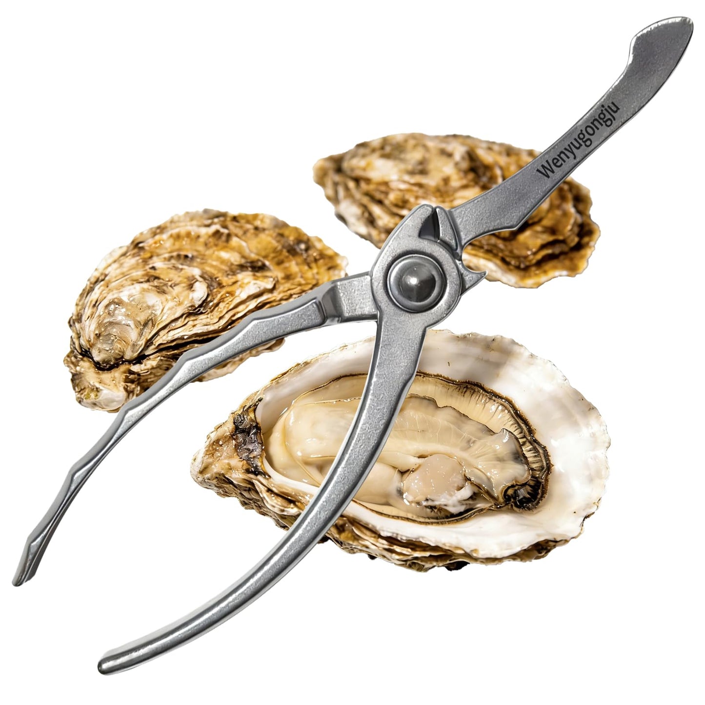 Wenyugongju Oyster Shucking Knife Stainless Steel Oyster Opener Oyster Cutter Seafood Opener for Kitchen Seafood Tool Seafood Opener Kit Tools Gift