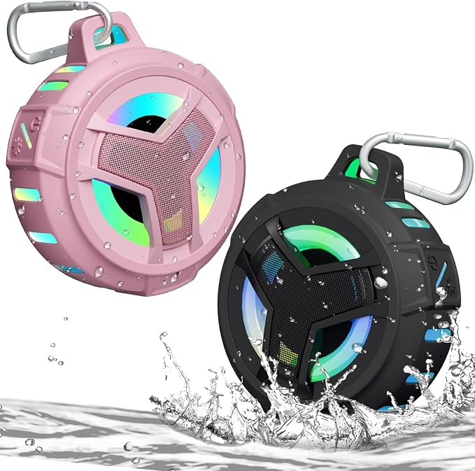 EBODA Bluetooth Shower Speaker, Portable Bluetooth Speakers, IP67 Waterproof Wireless Speaker, Floating, 2000mAh, True Wireless Stereo for Kayak, Beach, Gifts for Unisex