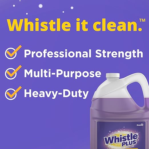 Diversey CBD540588 Whistle Plus Professional Multi Purpose Cleaner & Degreaser, Heavy Duty Stain Remover with Citrus Scent, Ready-to-Use Refill, 1-Gallon