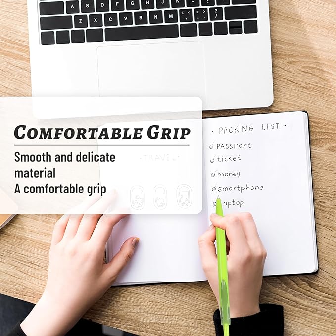 Yuxingrong Retractable Ballpoint Pens 1.0mm, Smooth Writing Black Ink Click Pens, Comfort Grip & Anti-Slip Design, Quick-Dry Oil-Based for Office, School, Journaling, Planner 50Pack