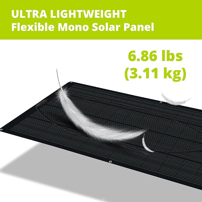 Newpowa 440W Solar Panels 220 Watt 12V (220W x 2 PCS), Flexible Solar Panel 220W, 250° Ultra Lightweight Off-Grid Charger for Marine RV Cabin Van Car Curve Surfaces