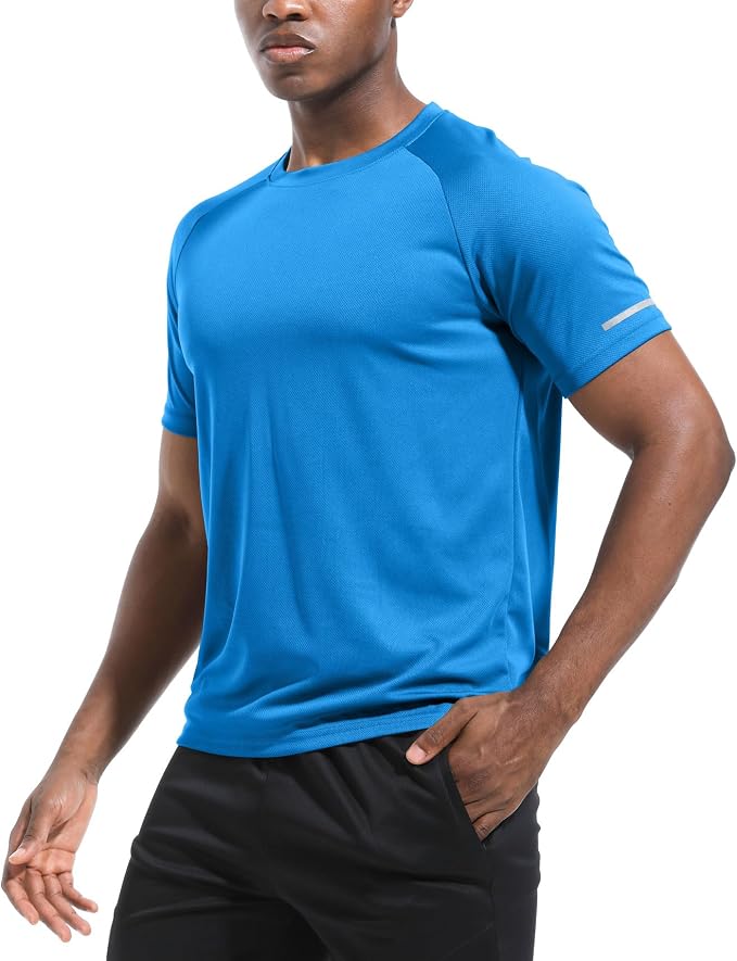Boyzn 1, 3, 5 or 7 Pack Men's Workout Running Shirts, Dry Fit Moisture Wicking T-Shirt, Gym Athletic Short Sleeve Tee Shirts