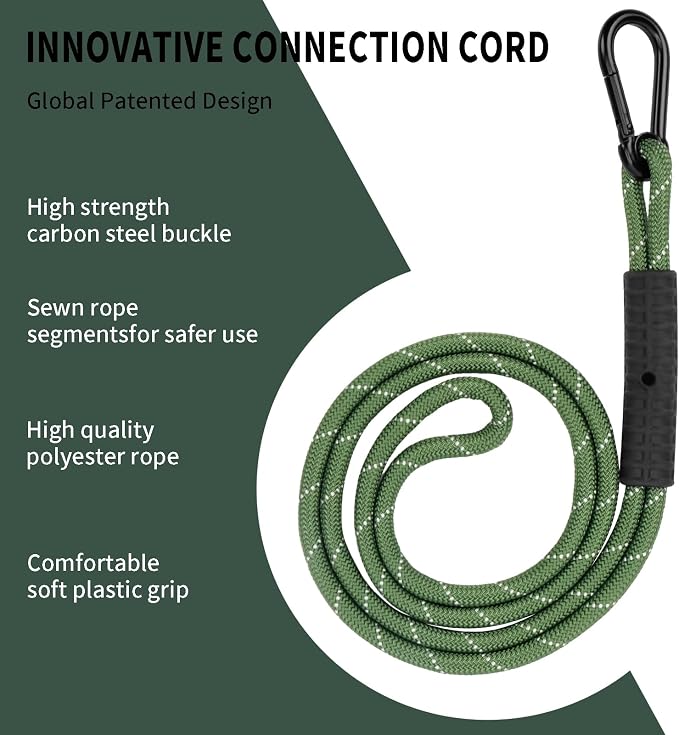 Heavy Duty Tree Swing Ropes, Hammock Tree Straps Hanging Kit, for Outdoor Swings Hammock Playground Set Accessories (2ft,25",Green,1Pack)