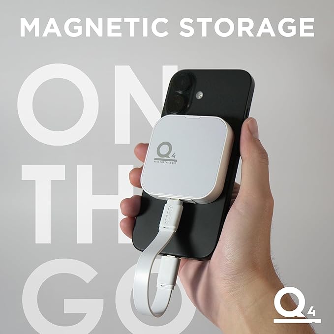 DATO Magnetic External SSD 2TB, External Solid State Drive Portable SSD USB 4.0 Gen 3x2, up to 4000/3600 MB/s, Type-C 4K ProRes HDR Record, Compatible with iPhone 15&16 Pro Max - ARES Q4 Series