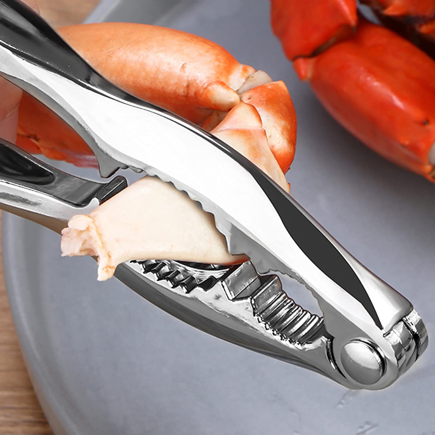 Artcome 21 Piece Seafood Tools Set - 6 Crab Crackers, 6 Lobster Shellers, 6 Crab Forks, 2 Seafood Scissors and 1 Storage Bag