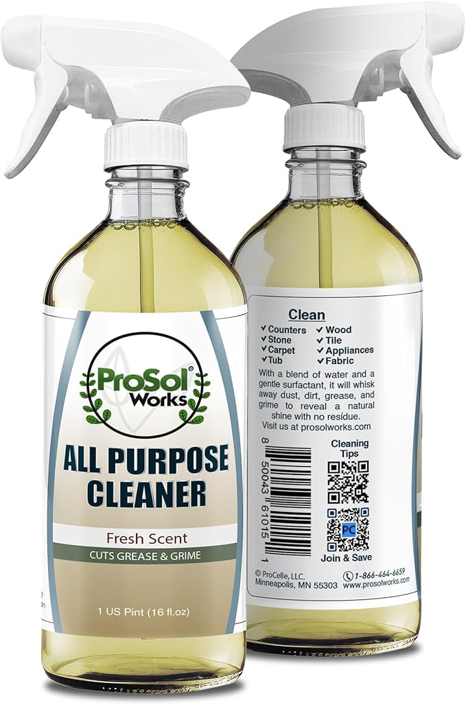 All Purpose Cleaner Cleaning Spray 16 oz - Multi Surface Cleaner Use to Clean Counters, Wood, Stone, Tile, Fabric, Tub & Appliances Revealing Natural Shine & Refreshing Scent