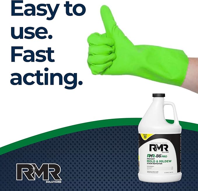 RMR-86 Pro Contractor Grade Mold Stain & Mildew Stain Remover Cleaning Solution, Professional Quality Formula, 1 Gallon