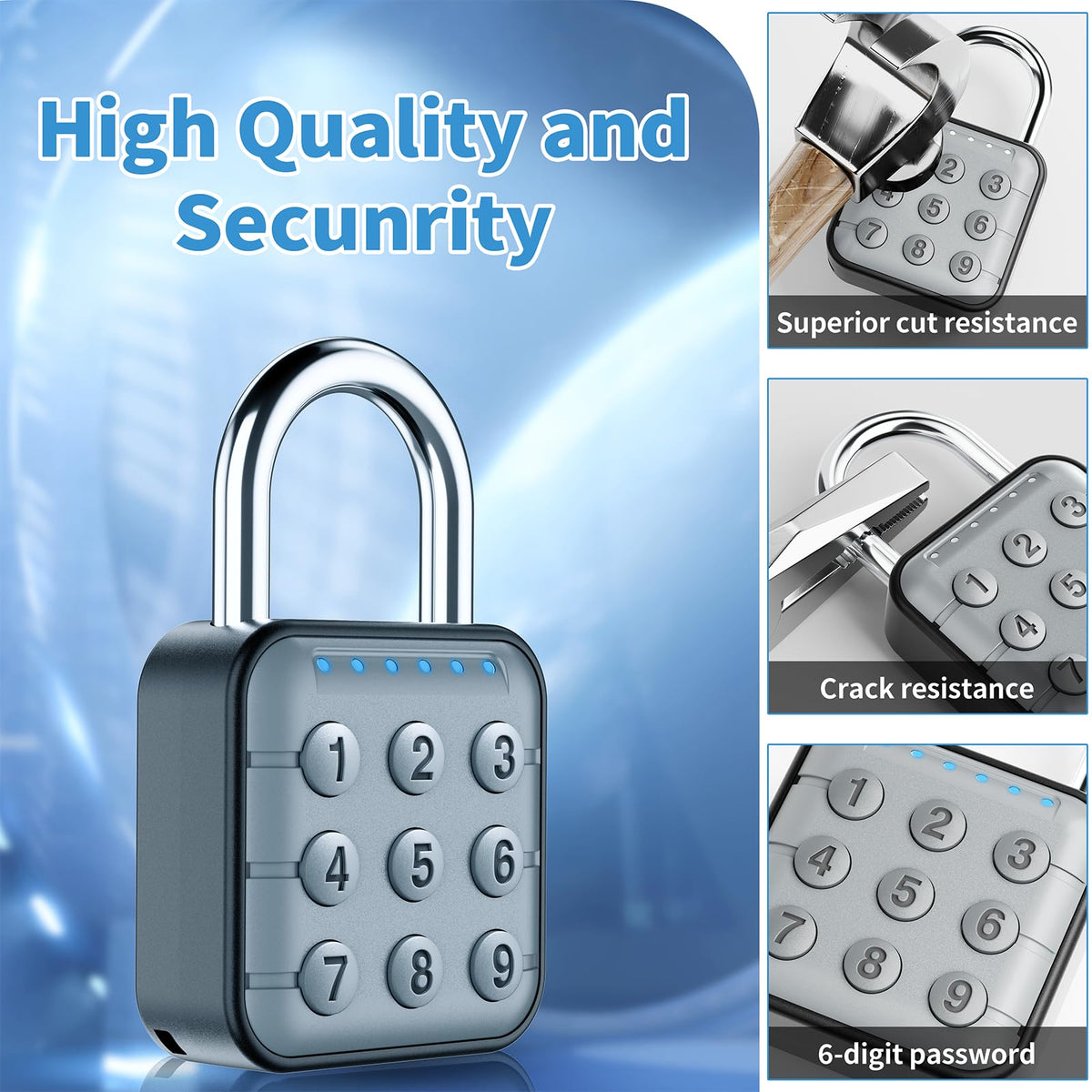 Combination Lock, Combination Lock for Locker, Locker Lock & Gym Locker Lock - High Security, Easy to Use for Gym, School, Travel, Outdoor