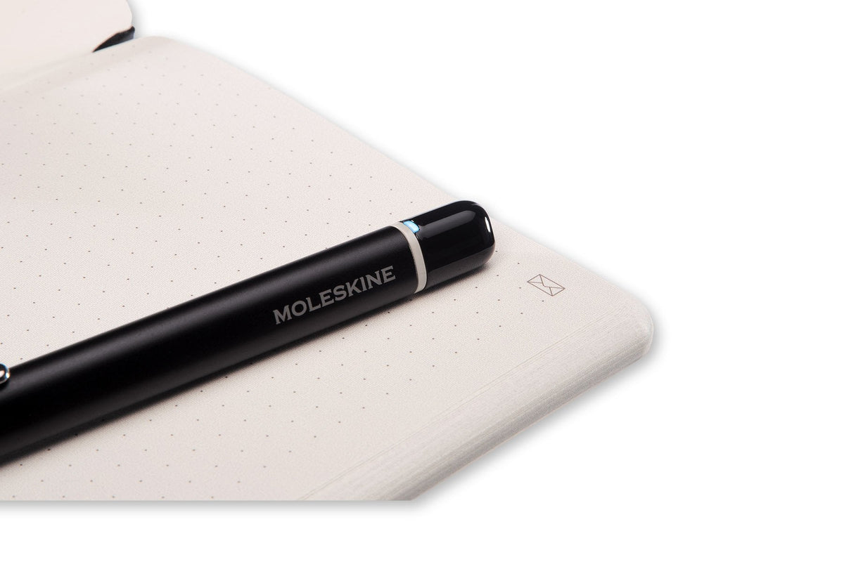 Moleskine Paper Tablet Hard Cover Smart Notebook, Dotted, Large (5" x 8.25") Black - Compatible w/ Moleskine Pen+ Ellipse (Sold Separately) & App, Digitize & Organize Notes, 176 Pages
