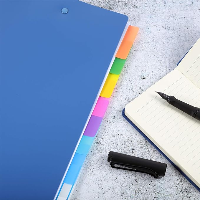 Jovitec 800 Pcs 40 Sets Sticky Tabs 2 Inch Colored Index Tabs Writable and Repositionable Labels for File Folders Books Reading Notes Classify File(Fresh Colors)