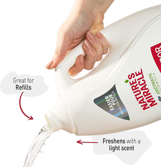 Nature’s Miracle® Stain & Odor Remover, Tough on Dog Urine, Feces, Vomit, Drool and Other Organic Stains and Odors, 1 Gallon