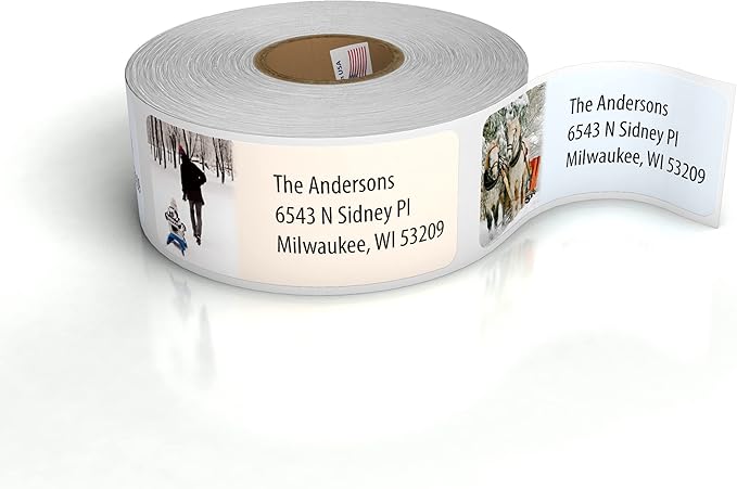 Customized Personalized Winter Holiday Address Labels - Made in The USA by Kenco (500 Labels, Winter)