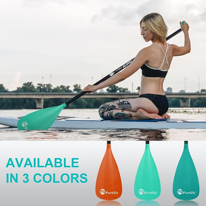 SUP Paddle, Stand Up Paddle Board Paddle Lightweight Adjustable 4-Piece Aluminium Kayak Paddles, Unique Lock Design Floating Alloy Shaft Paddle for Paddle Board