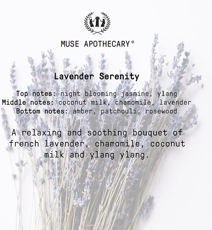 Muse Apothecary Linen Ritual - Aromatic, Soothing, and Relaxing Linen Spray for Bedding, Laundry and Fabric Spray Freshener - Infused with Aromatherapy Essential Oils - Lavender Serenity